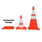 Traffic Safety Cone - Collapsible with Safety Light