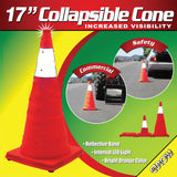 Traffic Safety Cone - Collapsible with Safety Light