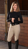 RideTex® Knee Patch Competition Breeches - Tan - RideTex Apparel - Equine Comfort Products