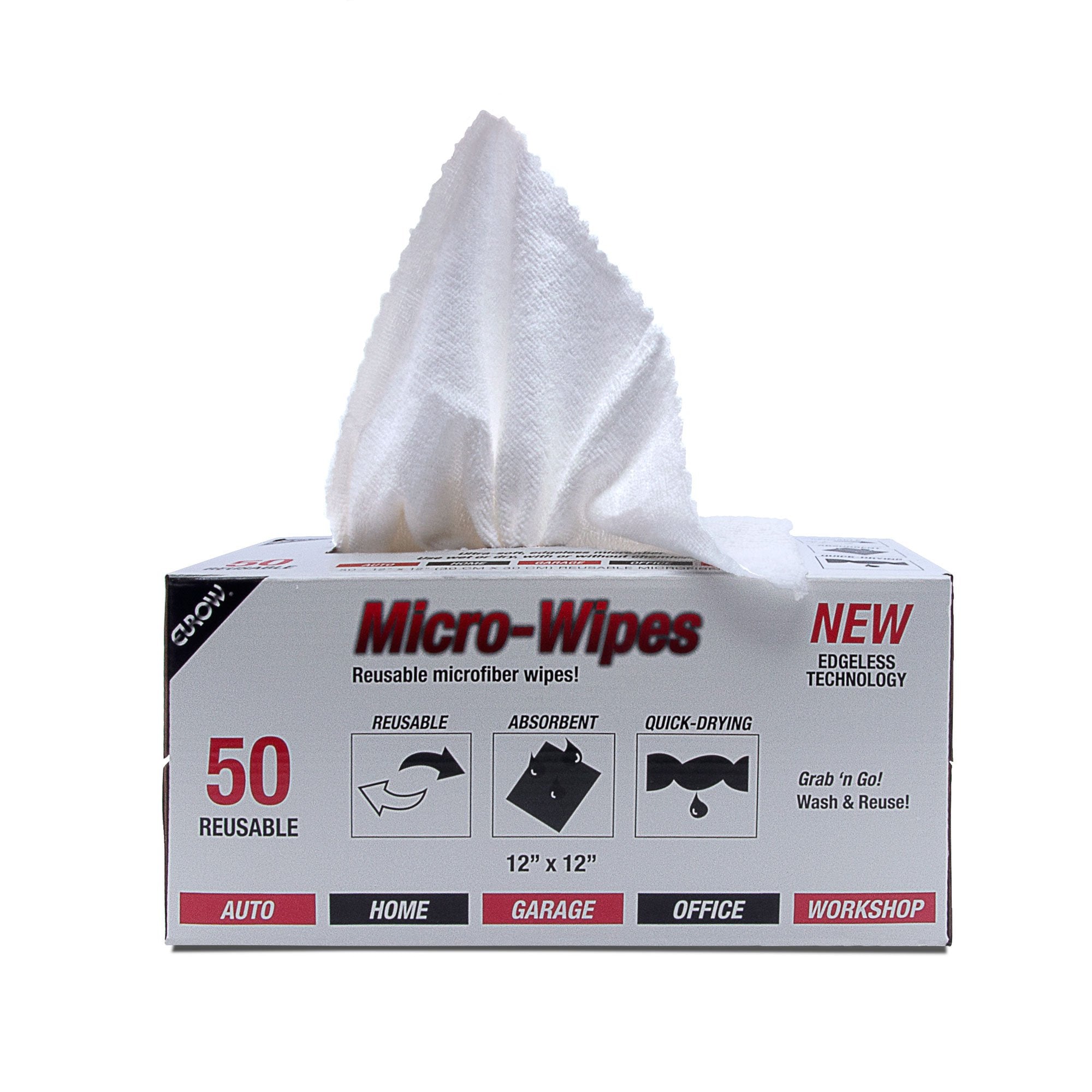 ADVANTEX® SINGLE-USE NON-WOVEN MICROFIBER WIPES, 12″ x 12″ 1/4 Folded Wipe  50 per pack, 24 packs per