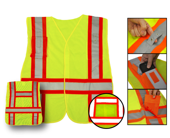 Deluxe High Visibility Fluorescent Safety Vest - Class 2 - Yellow, Vel –  Equine Comfort Products